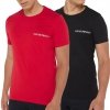 Emporio Armani t-shirt koszulka męska 2 sztuki czerwona i czarna